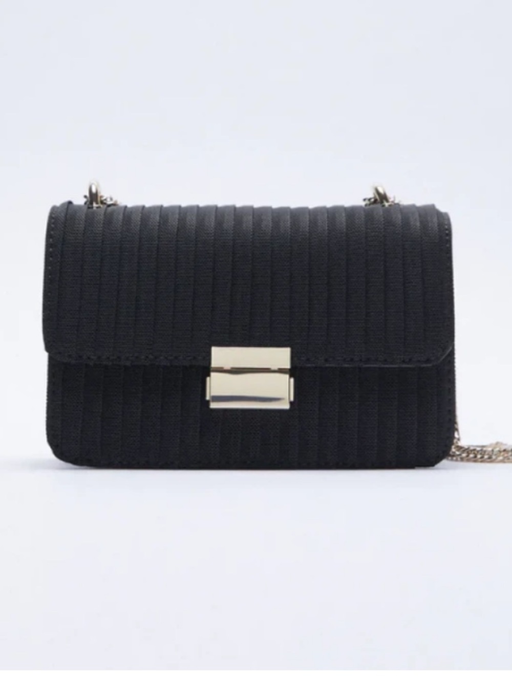 Zara Leather Crossbody Bag with Chain
